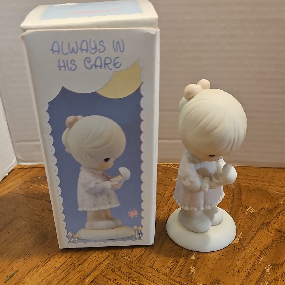 Precious Moments Girl Figurine in Cream and Pink